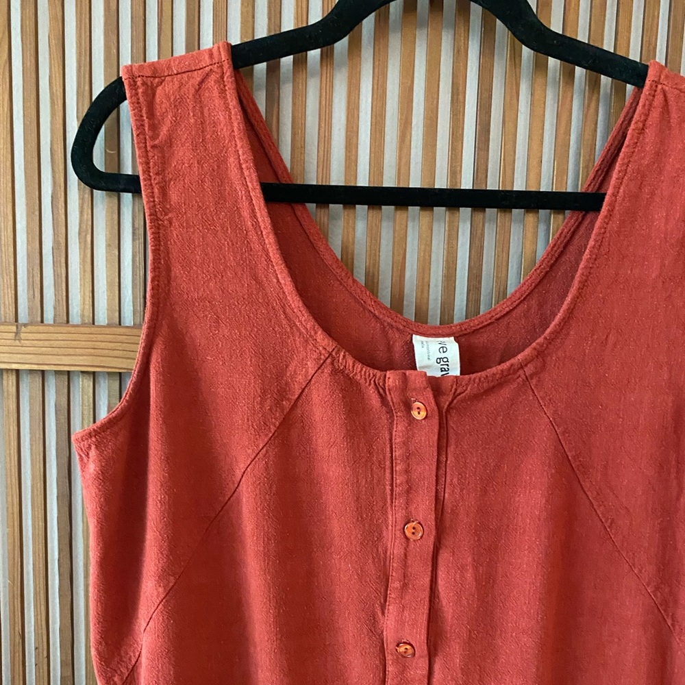 Eve Gravel Linen Shorts Romper in Clay - Picture 11 of 14
